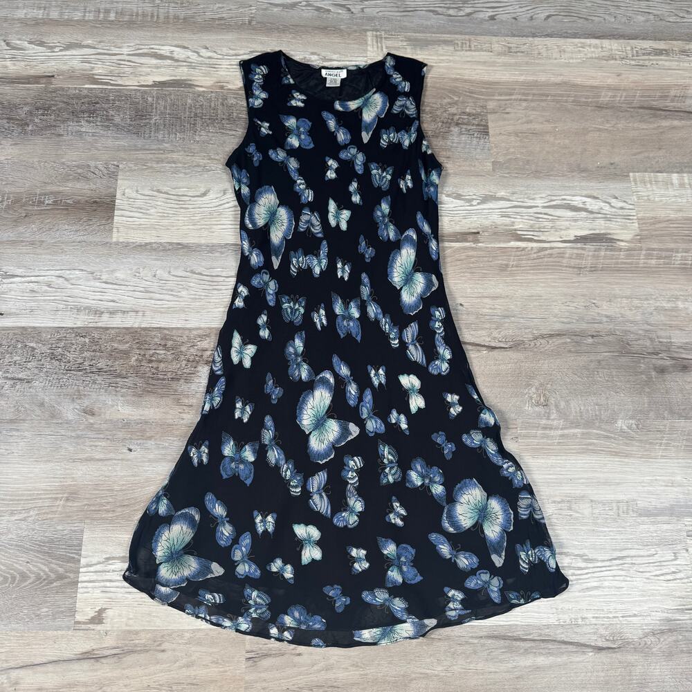 Vintage 90s Butterfly Dress Whimsigoth Fairy Grunge Dark Fairy Goth Fall Y2K S